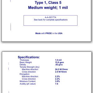 Type 1 Class 5 Lens Paper