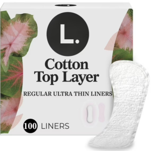 L. Ultra Thin Liners for Women, Regular Coverage, Cotton Top Layer, Unscented Pantiliners, 100 Count