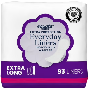 Equate Everyday Extra Protection Liners, Extra Long, Unscented (93 Count)