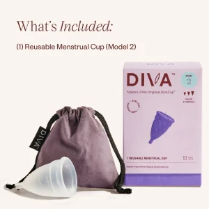 DIVA Cup - Medical Grade Silicone Cup for Period Care - Reusable Menstrual Cup - Up to 12 Hours