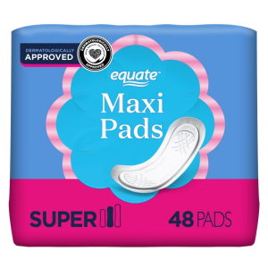 Equate Maxi Pads, Super Protection (48 Count)